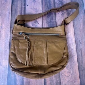 The Original Hobo Tan Leather Shoulder Bag Adjustable‎ Strap